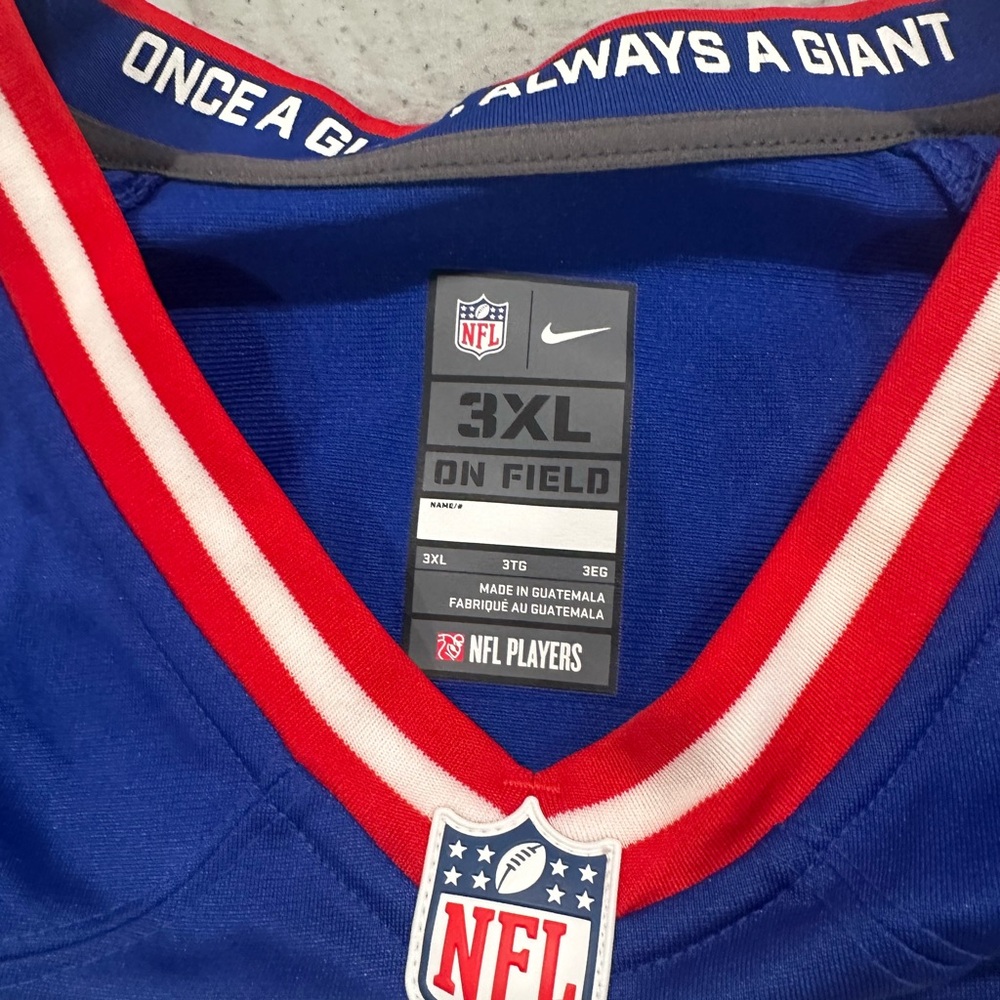 Nike Blue NFL Jersey with Red and White Trim